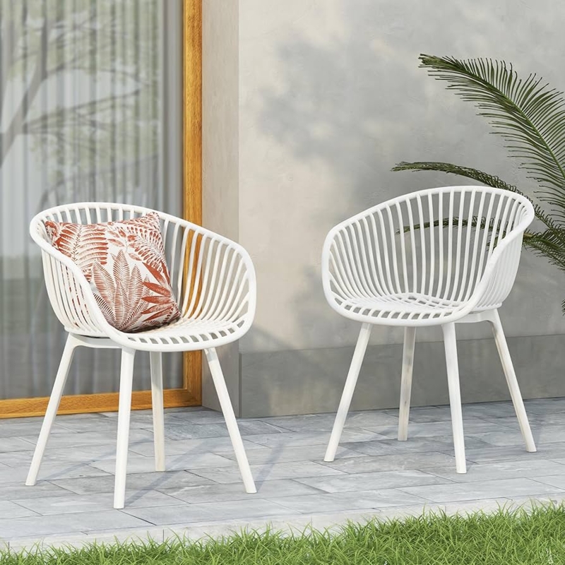 Lounge Chair Intricate Rope Weave High Contrast Palette Bucket Seat