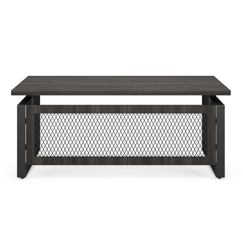 Manual Crank Standing Desk with Industrial Metal Base