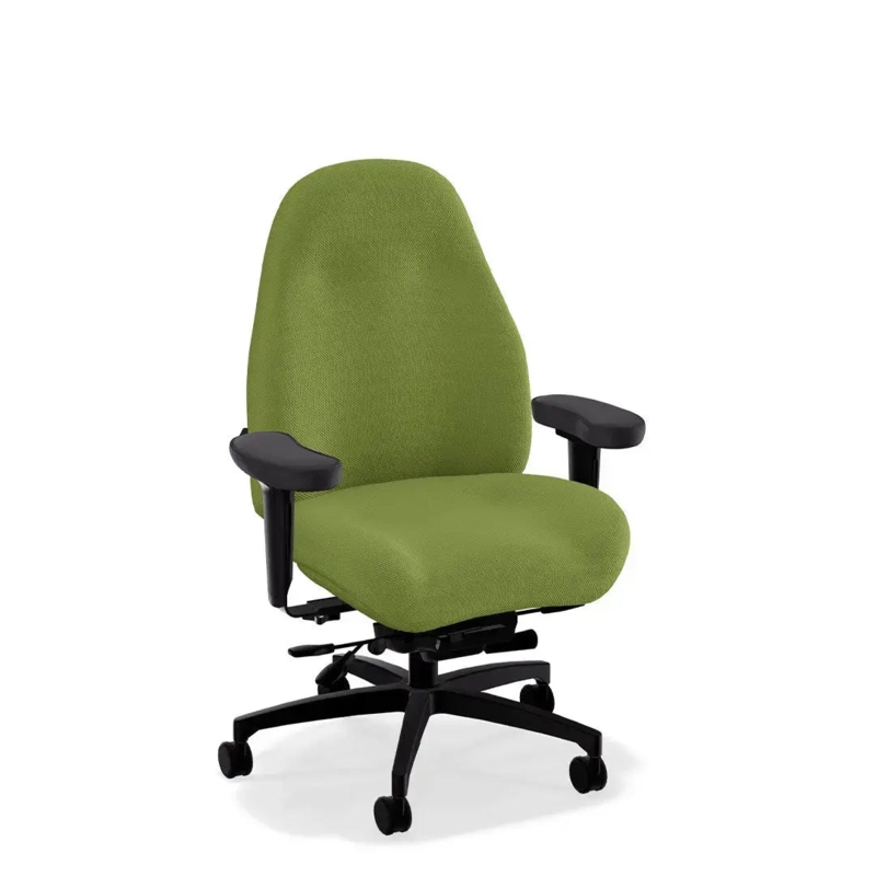 Mid-Back Office Chair Cambridge Blue Matte Finish Contoured Back
