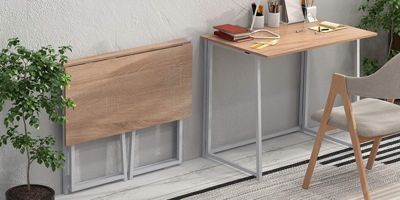 Mid-Century Writing Desk with Tapered Legs and Single Drawer