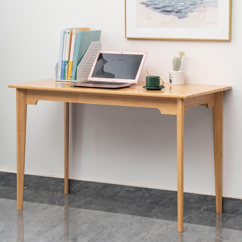 Minimalist Bamboo Writing Desk with Splayed Legs