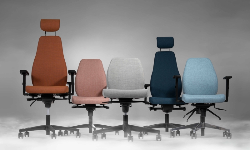 Minimalist Grey Upholstered Office Chair Scandinavian Home Setup