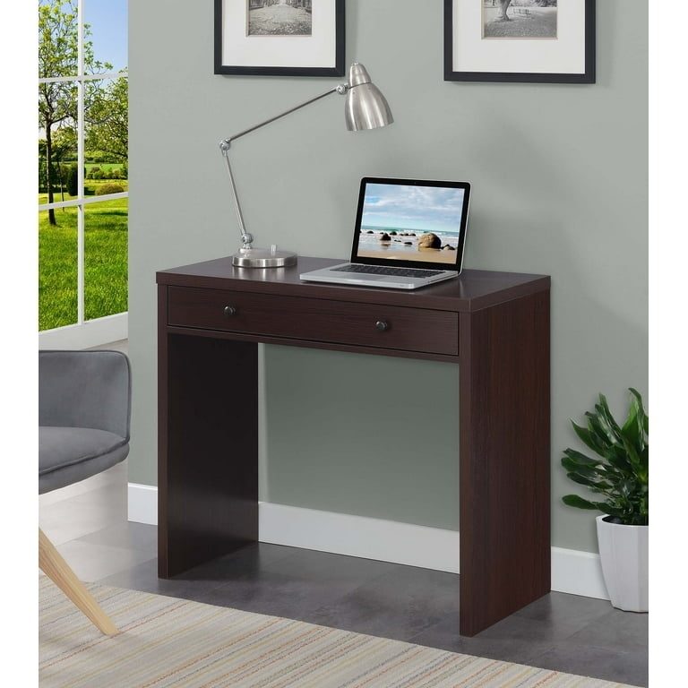 Minimalist Writing Desk with C-Shaped Base and Slim Profile