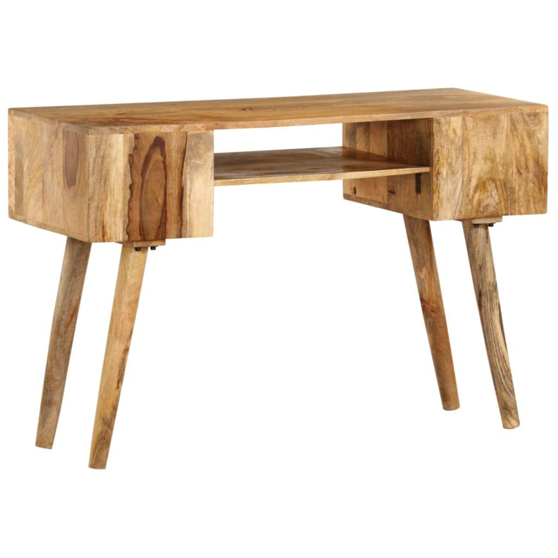 Minimalist Writing Desk with Tapered Legs and Dual Drawers