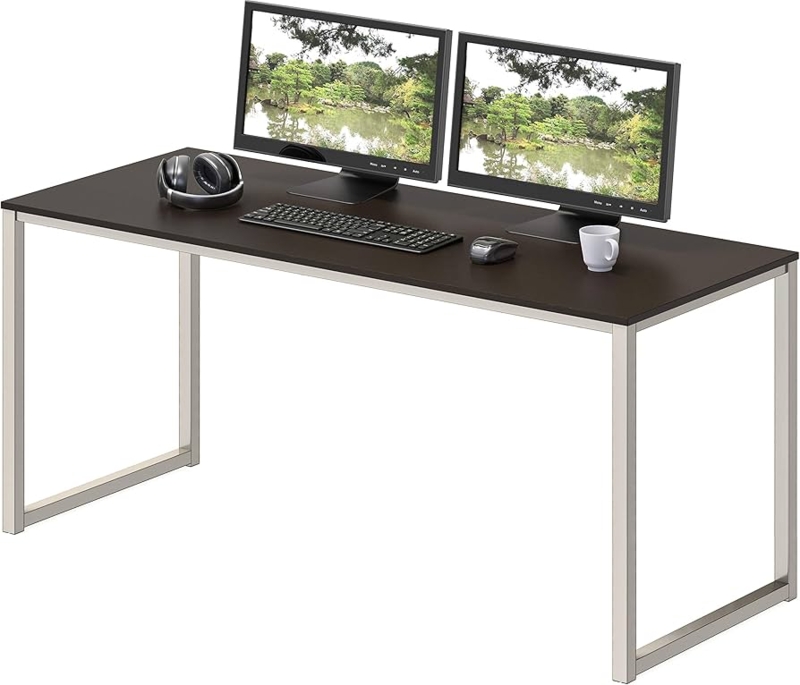 Mission Style Writing Desk with X-Frame Sides in Espresso Finish