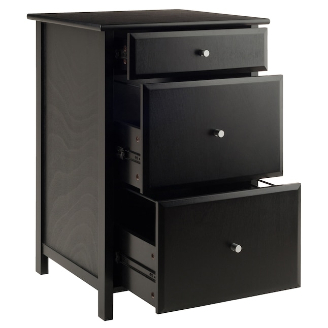 Mobile File Cabinet Recessed Handles Deep Drawer Rolling Storage