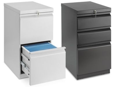 Mobile File Cabinet Two Tone Finish Modern Two-Tone File Cabinet