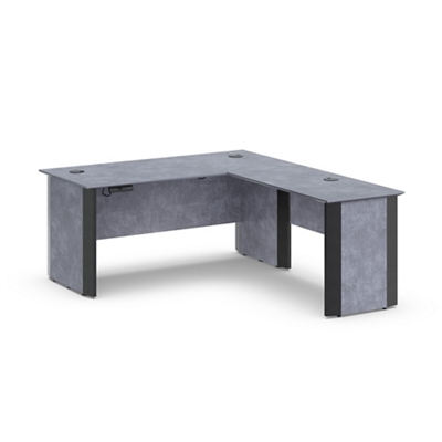 Modern L-Shaped Standing Desk with Height-Adjustable Base