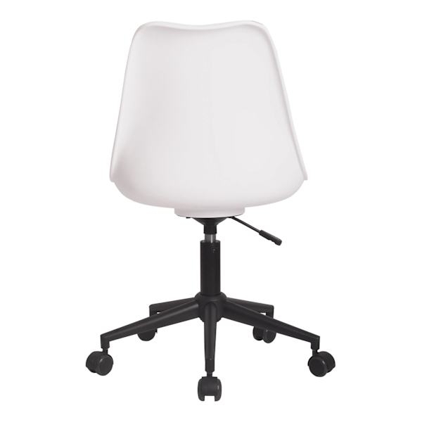 Modern Office Chair: Curved Wraparound Back with Polished Chrome Base