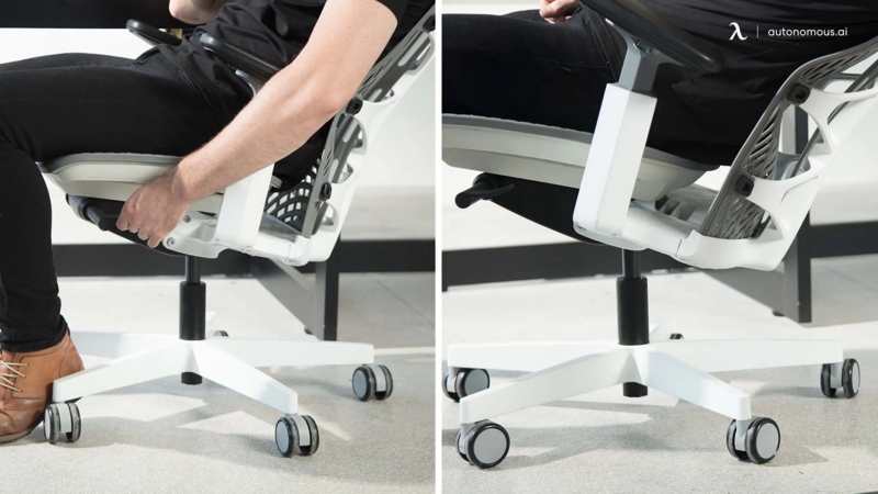 Modern Office Chair with Polished Base and Adjustable Lumbar Support