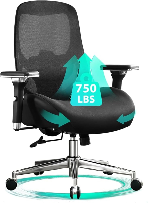 Modern Office Chair with White Frame Accents and Padded Seat