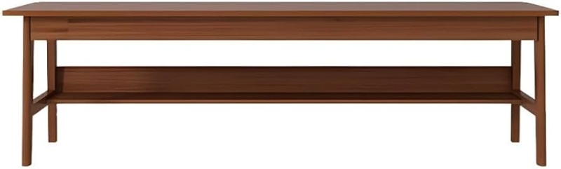 Modern Writing Desk with Walnut Finish and Black Metal H-Frame Shelving