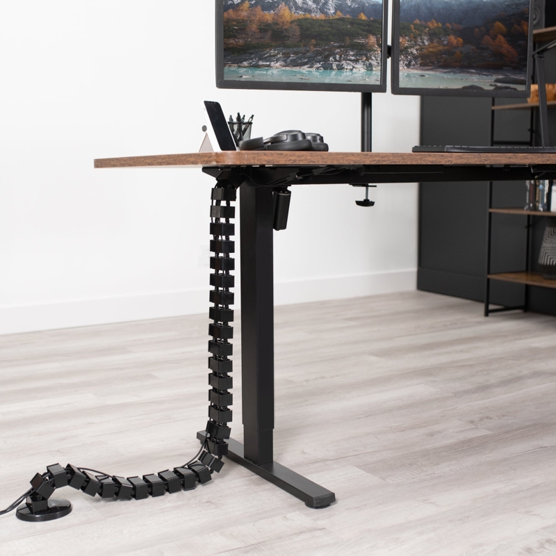 Modular Vertebrae Cable Management Spine with Weighted Floor Base