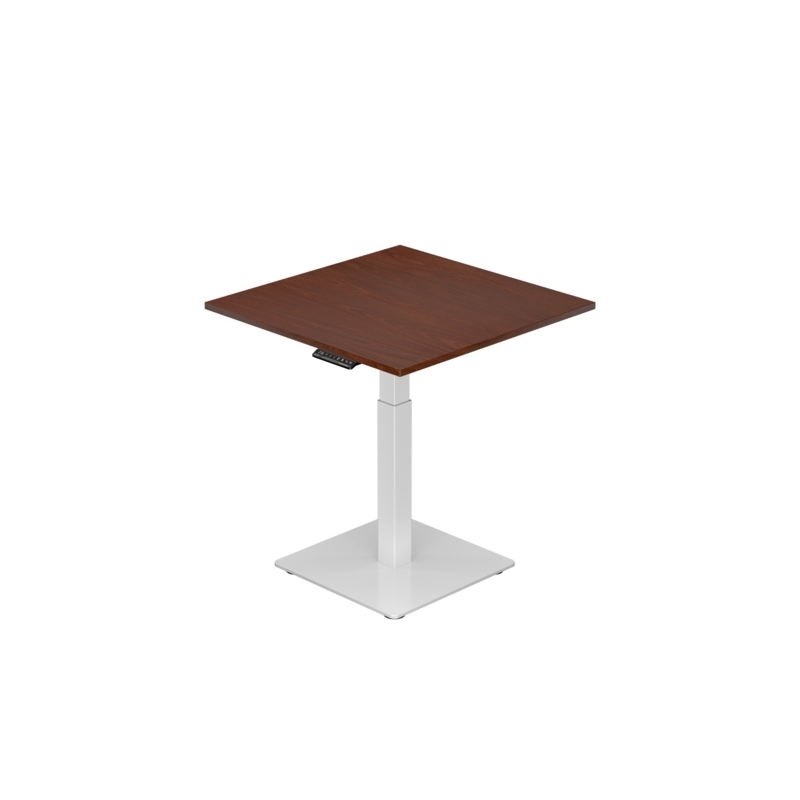 Motorized Standing Desk in All White Aesthetic with Compact Width
