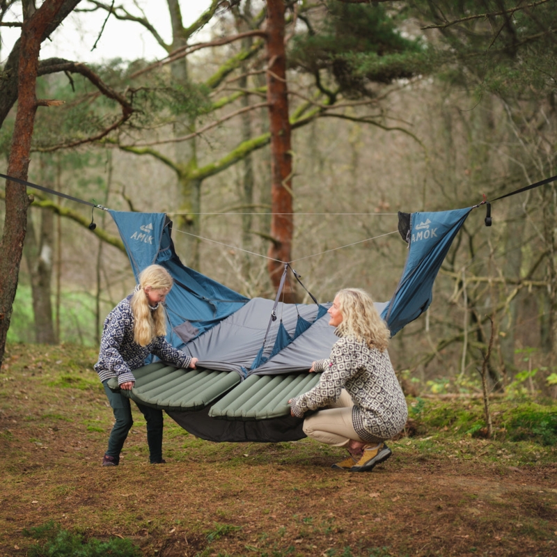 Navy Blue Bridge Hammock Flat Lay Design Modern Outdoor Gear