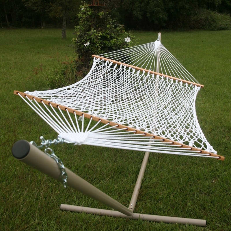 Oatmeal Rope Hammock Spreader Bars Traditional Backyard Retreat