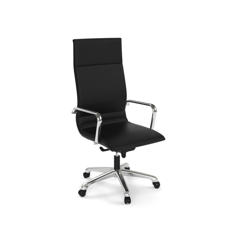 Office Chair, All-Black with Breathable Mesh Back and Swivel Base