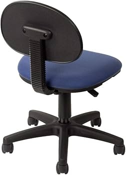 Office Chair Armless Gray Fabric Compact Form Minimalist Desk Chair