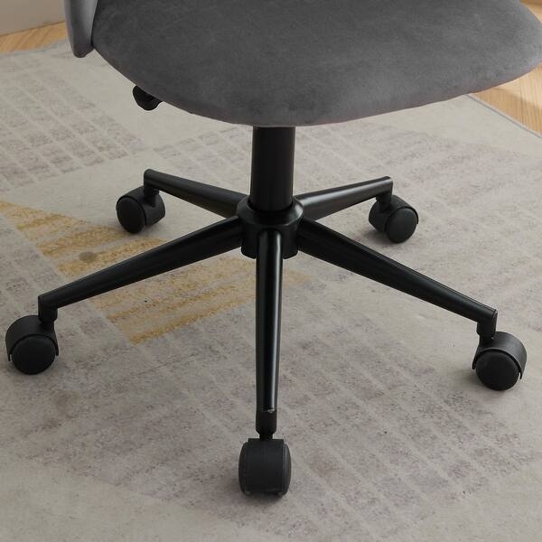 Office Chair Barrel Back with Splayed Legs Fixed Base Light Grey