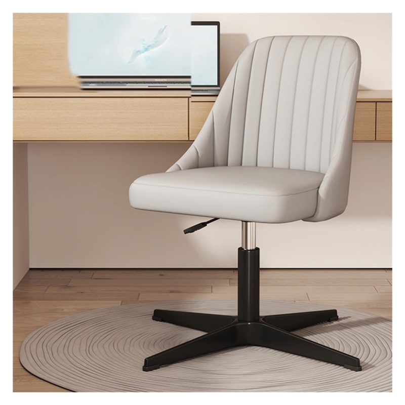 Office Chair Blue Armless Cross Base Swivel Task
