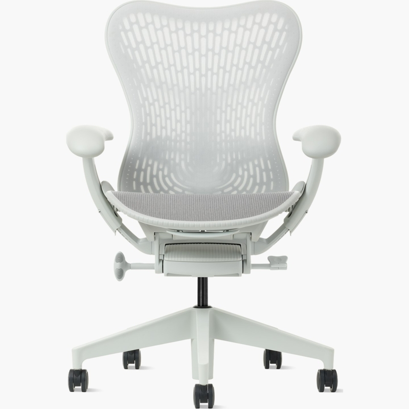 Office Chair Breathable Mesh Desk Graphite Frame Contoured Silhouette.