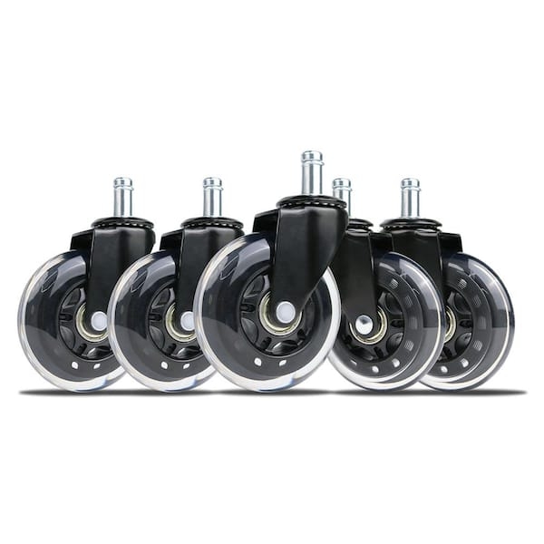 Office Chair Casters Matte Black Translucent Rollerblade Hardwood Safe