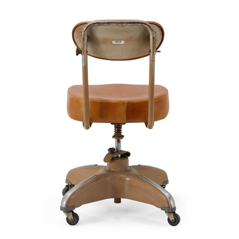 Office Chair Channeled Vinyl Cantilever Chrome Base Industrial