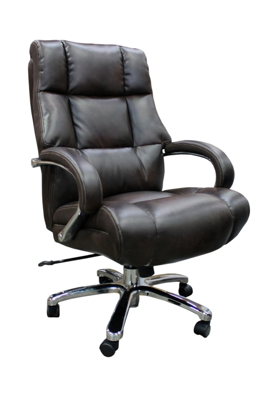 Office Chair Charcoal Grey Fabric Segmented High Back