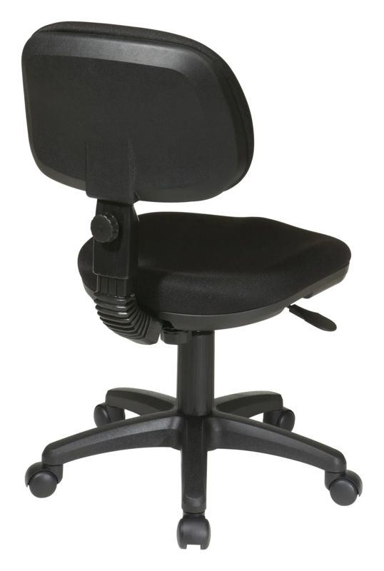 Office Chair Compact Armless Mesh Back with Swivel Casters