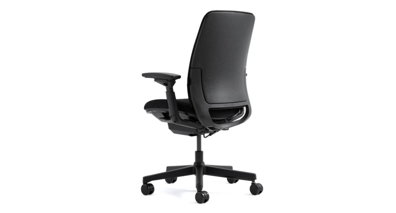 Office Chair Contoured Seat Adjustable Arms Woven Texture Professional