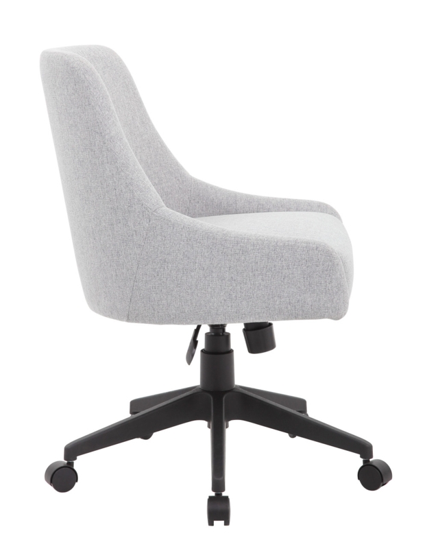 Office Chair Curved Silhouette Charcoal Grey Black Base
