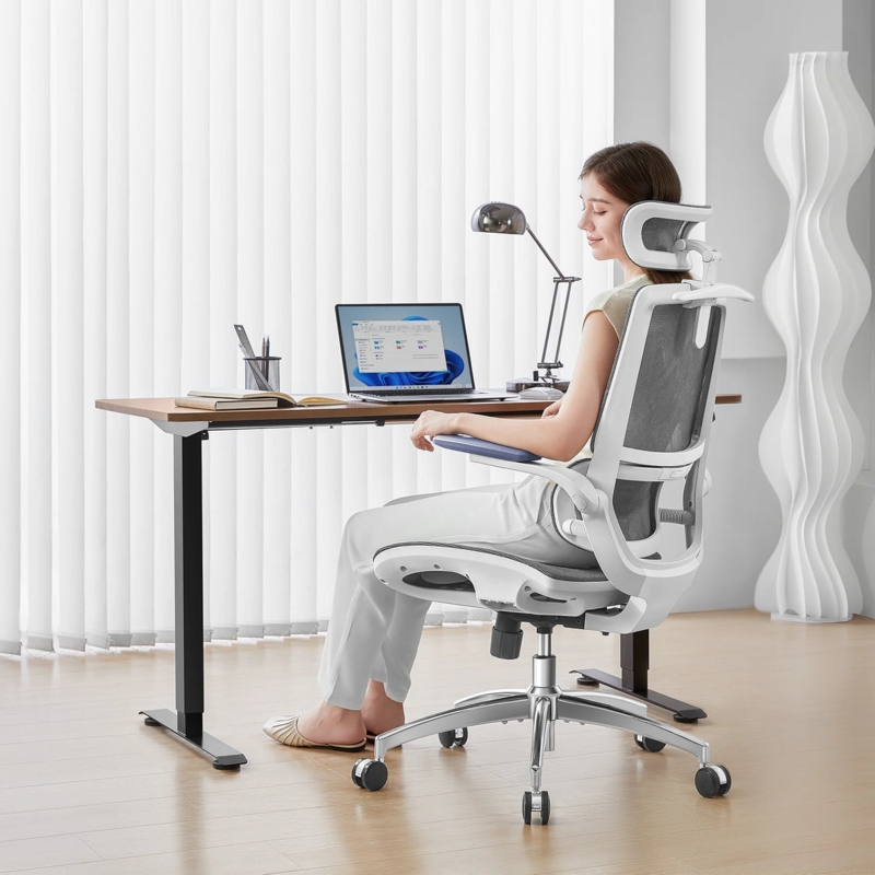 Office Chair Dual-Section Backrest Mesh Minimalist Home Office
