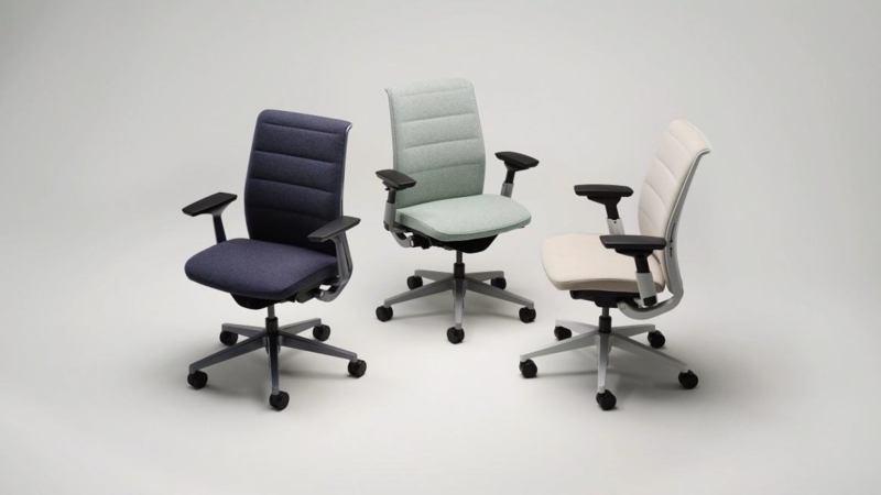 Office Chair Ergonomic Black Frame Mesh Back Integrated Lumbar