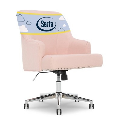 Office Chair Fabric Channel Tufted Chrome Base Mid-Back