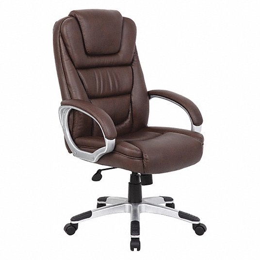 Office Chair High Back Padded Armrests Chocolate Brown Heavy Duty