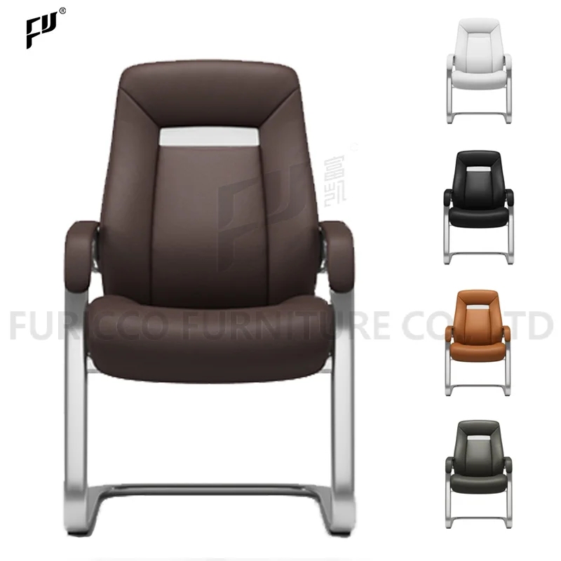 Office Chair Light Grey Textured Fabric Splayed Wood Legs Compact