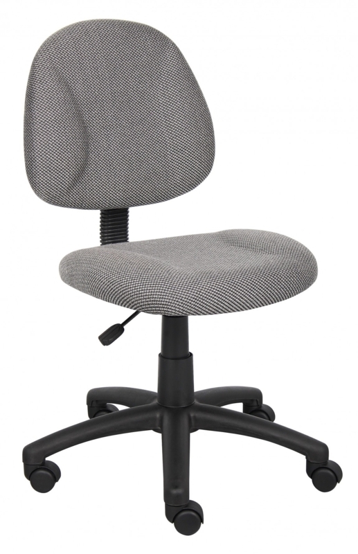 Office Chair Low Back Hooded Casters Swivel Base Woven Texture