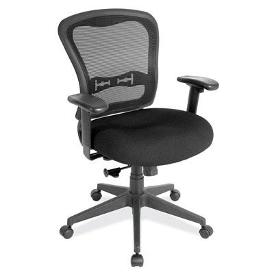 Office Chair Mesh Back Loop Arms Chrome Base Black