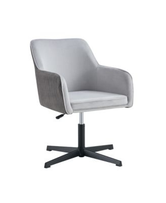 Office Chair Open Back Swivel Base Integrated Arms Mid Century