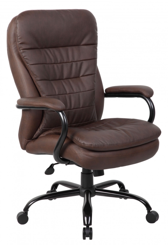 Office Chair Padded Loop Arms Segmented Padding Heavy Duty Seating