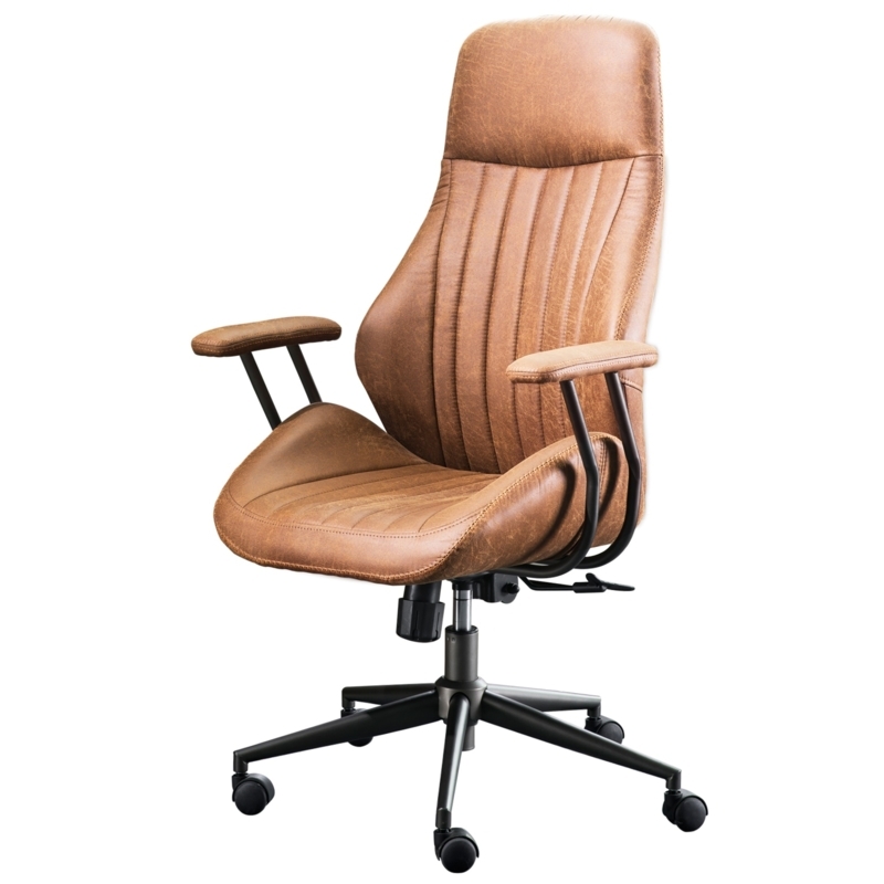 Office Chair Suede Like Upholstery Stainless Steel Frame Contemporary