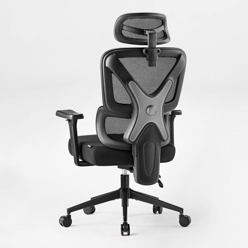 Office Chair with 4D Adjustable Armrests & Mesh Backrest, Black