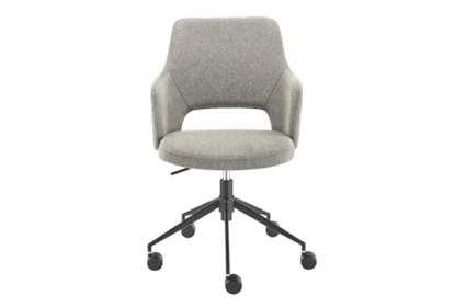 Office Chair with Integrated Armrests & Matte Black Base