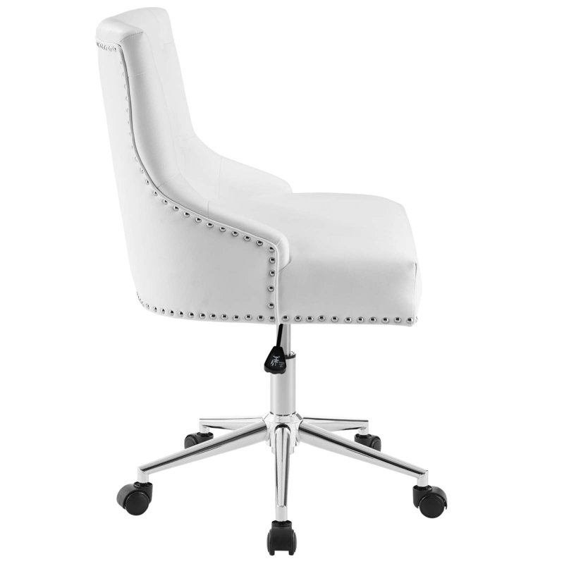 Office Chair with Modern Glam Aesthetic and Tufted Backrest