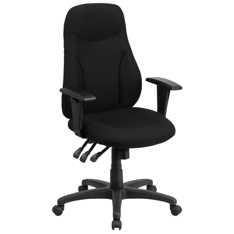 Office Chair with Multifunction Levers, High Back Fabric Task Seat