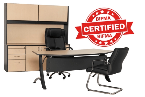 Office Chairs in Open Plan Office with Modular Workstations