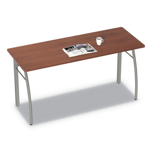Office Desk Perforated Modesty Panel Silver Metal Legs Professional