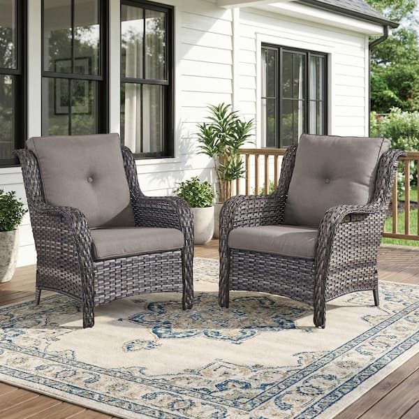 Outdoor Lounge Chair with Blocky Silhouette and Woven Texture