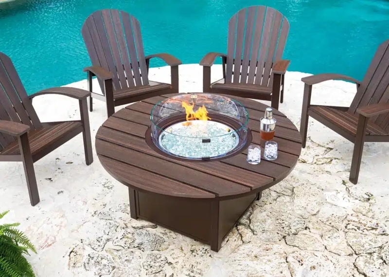 Outdoor Sofa Woven Sling Charcoal Metal Poolside Luxury Cushionless