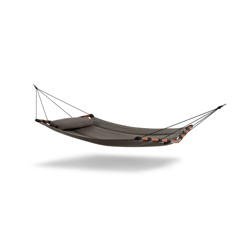Padded Hammock with Padded Bed & Charcoal Fabric. Backyard Lounge.